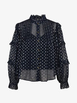 MAISON HOTEL SIMONA BLOUSE IN SIENNA NAVY