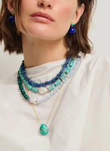 PRE-OWNED LIZZIE FORTUNATO NECKLACE IN PEACOCK RRP £395