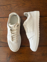 PRE-OWNED CLOSED NAPPA SNEAKERS 40.5/41 RRP £300