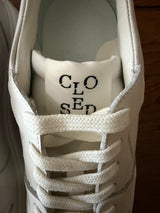 PRE-OWNED CLOSED NAPPA SNEAKERS 40.5/41 RRP £300
