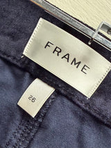 PRE-OWNED FRAME VELVET NAVY PANTS 26 RRP £360