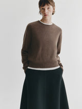 LISA YANG GREER SWEATER IN DARK TRUFFLE