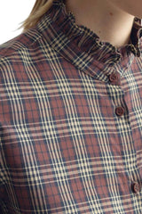 NILI LOTAN ELIO SHIRT IN RUSTIC CHECK