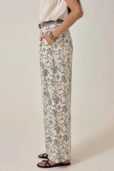 MAISON HOTEL SIMONE PANT IN WHITE FUJI