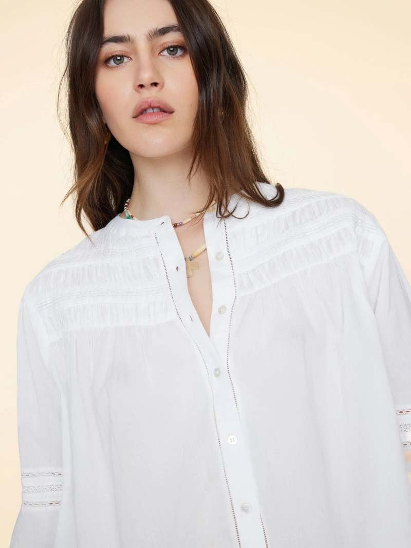 XIRENA ALLIE SHIRT IN WHITE