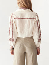 MAISON HOTEL LINDA BLOUSE IN DUSTY SPRINFIELD