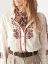 MAISON HOTEL LINDA BLOUSE IN DUSTY SPRINFIELD