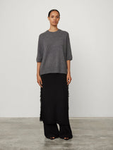 LISA YANG CAMILLE SWEATER IN GRAPHITE