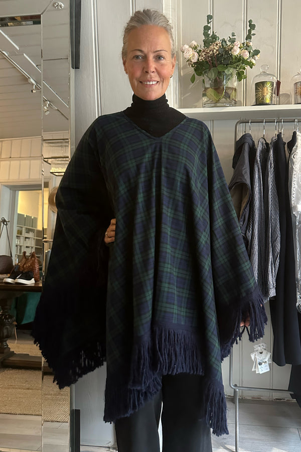 LORETTA CAPONI MAXI PONCHO IN COURMAYER