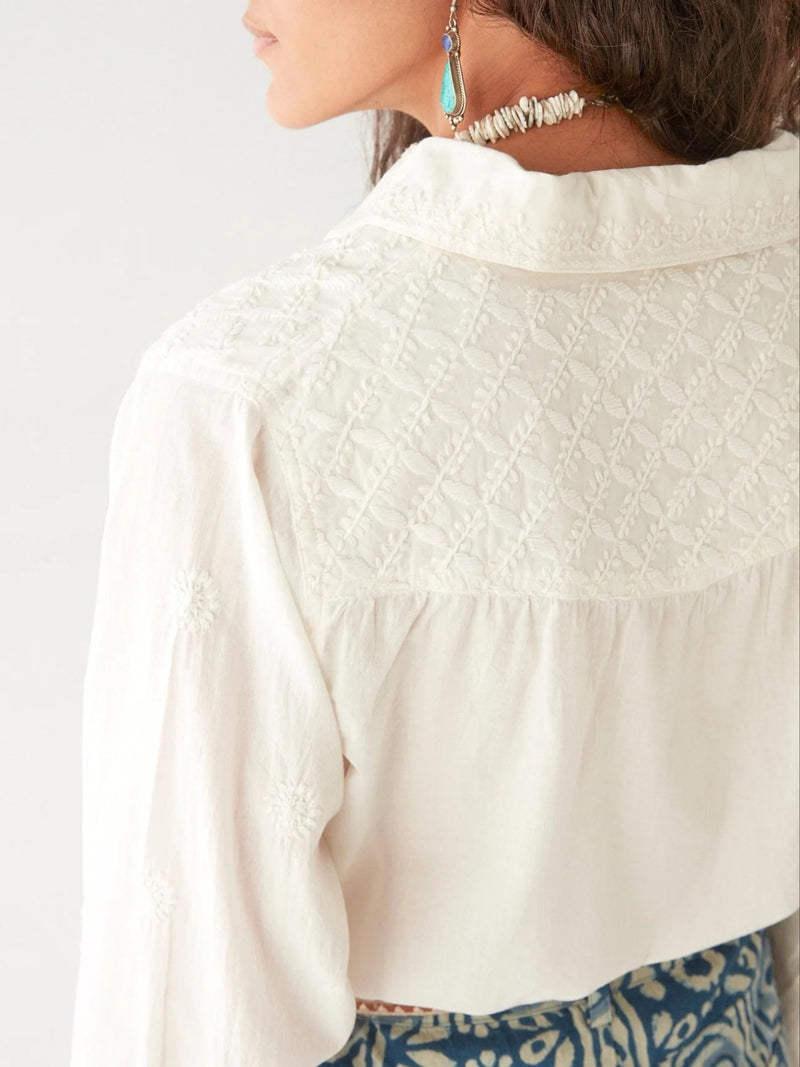 MAISON HOTEL GANGES BLOUSE IN OFF WHITE