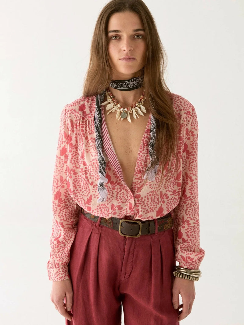 MAISON HOTEL DYLAN BLOUSE IN PINK MARTINI