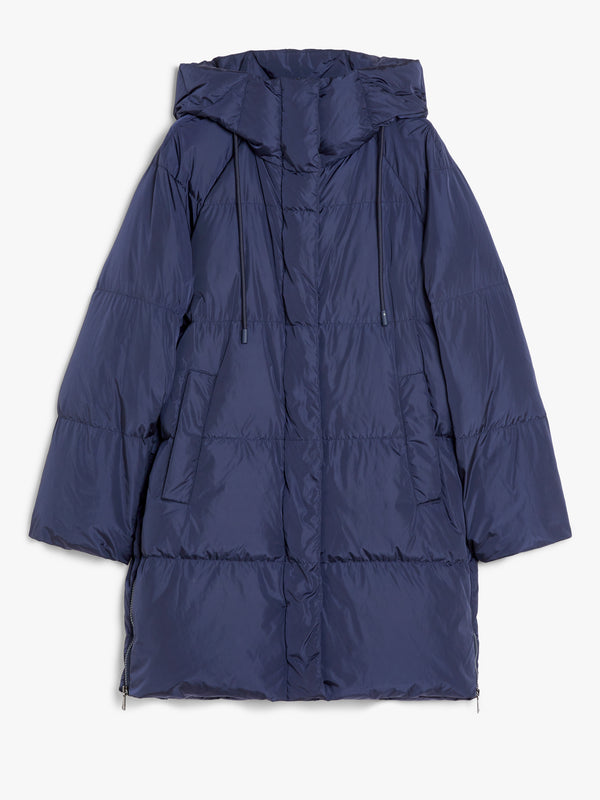 WEEKEND MAX MARA WATER-REPELLANT TAFFETA PARKA IN NAVY