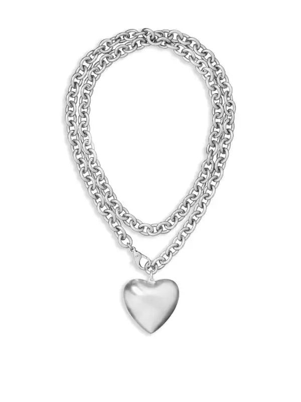 ROXANNE ASSOULIN THE PUFFY HEART PENDANT IN SILVER