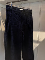PRE-OWNED FRAME VELVET NAVY PANTS 26 RRP £360