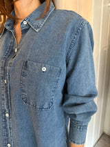 PRE-OWNED NILI LOTAN DENIM SHIRT L RRP £425