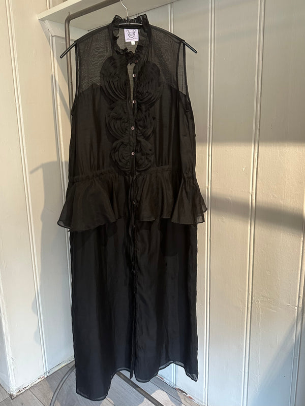 PRE-OWNED THIERRY COLSON CHIFFON DRESS XS RRP £565