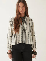 MAISON HOTEL CONSUELITO BLOUSE IN PEARL JAM