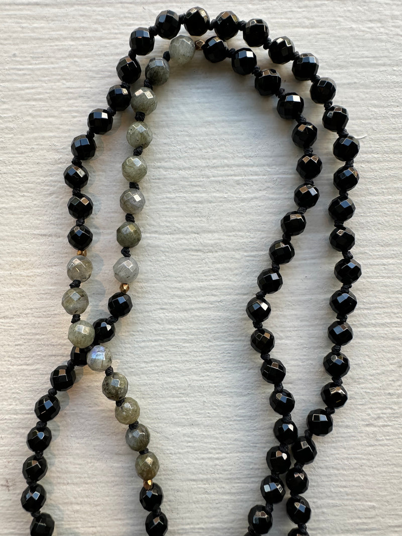 PRE-OWNED SATYA BLACK ONYX MALA RRP £225