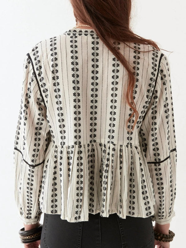 MAISON HOTEL CONSUELITO BLOUSE IN PEARL JAM