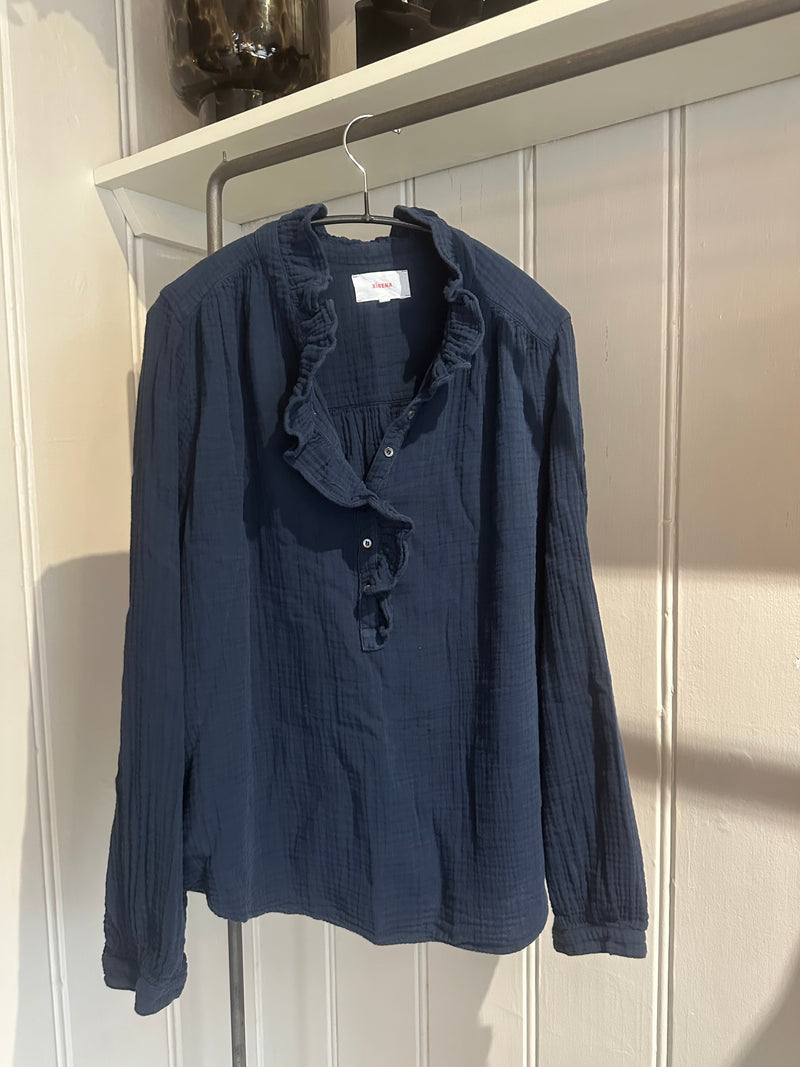 PRE-OWNED XIRENA RUFFLE SHIRT L RRP £245