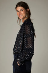 MAISON HOTEL SIMONA BLOUSE IN SIENNA NAVY