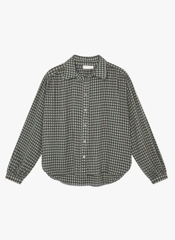 MAISON HOTEL TRUFFAUT BLOUSE IN BROWN SQUARES