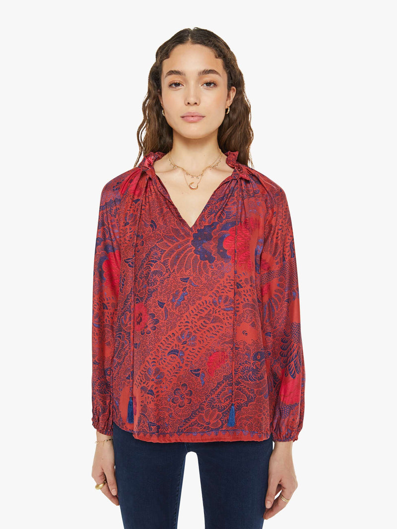 Natalie martin penny blouse in peacock red