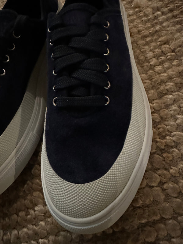 PRE-OWNED DIEMME SUEDE NAVY SNEAKERS 40 RRP £345