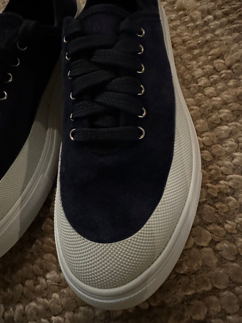 PRE-OWNED DIEMME SUEDE NAVY SNEAKERS 40 RRP £345