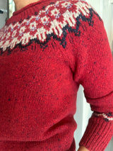 ALEX MILL JAIME FAIRISLE SWEATER IN RED