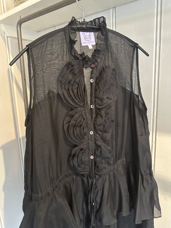 PRE-OWNED THIERRY COLSON CHIFFON DRESS XS RRP £565