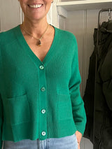 XIRENA TRUDIE CASHMERE CARDIGAN IN GREEN