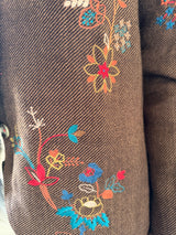 INJIRI WILLOW Hand embroidered JACKET 140 in dark brown