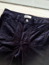 PRE-OWNED FRAME VELVET NAVY PANTS 26 RRP £360