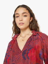 Natalie martin penny blouse in peacock red