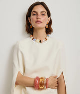 LIZZIE FORTUNATO RIDGE CUFF IN MARBLED GRAPEFRUIT