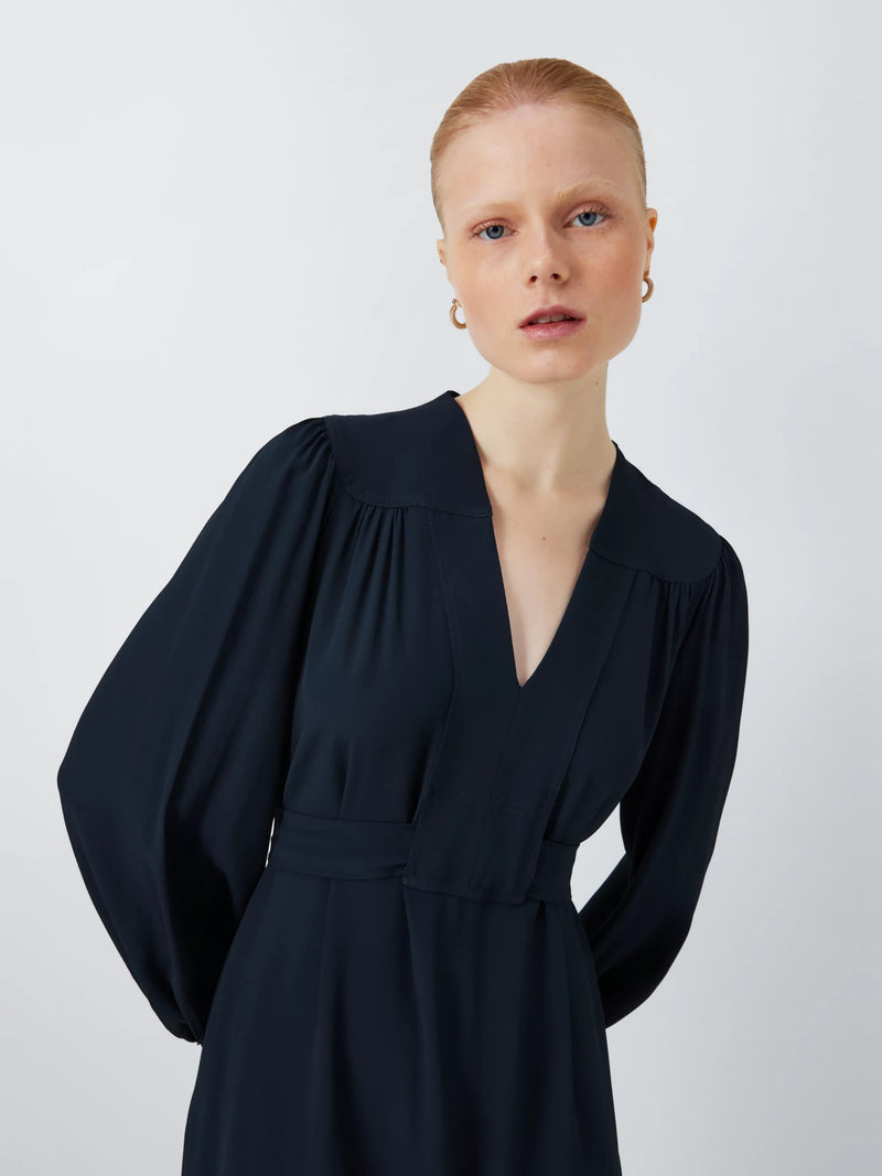 WEEKEND MAX MARA ELISIR NAVY MIDI-DRESS