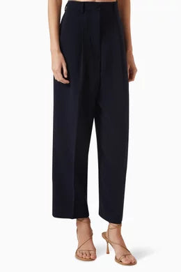 WEEKEND MAX MARA STRAIGHT LEG NAVY PANTS