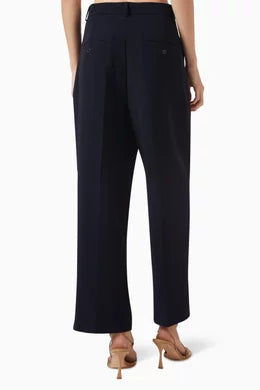 WEEKEND MAX MARA STRAIGHT LEG NAVY PANTS