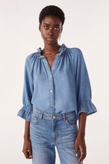 BA&SH DENIM BLOUSE