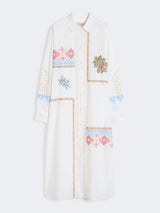 WEEKEND MAX MARA GRU POPLIN SHIRT DRESS WITH EMBROIDERIES