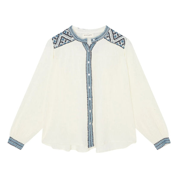 MAISON HOTEL BETH BLOUSE IN SAPPHIRE