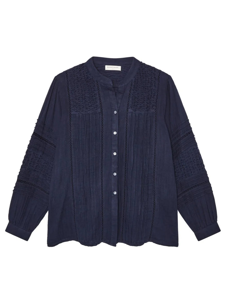 MAISON HOTEL ANGELA BLOUSE IN NAVY