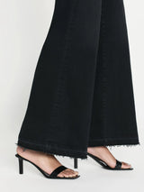 FRAME LE PALAZZO CROP RAW HEM IN BLACKTHORN