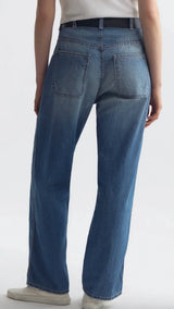 NILI LOTAN WHITNEY DENIM PANT IN DELANCEY