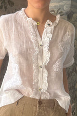 INJIRI HERBARIUM 100 Hand EMBROIDERED BLOUSE