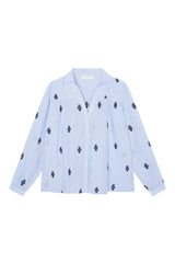 MAISON HOTEL MARIANNE BLOUSE IN LIGHT OXFORD