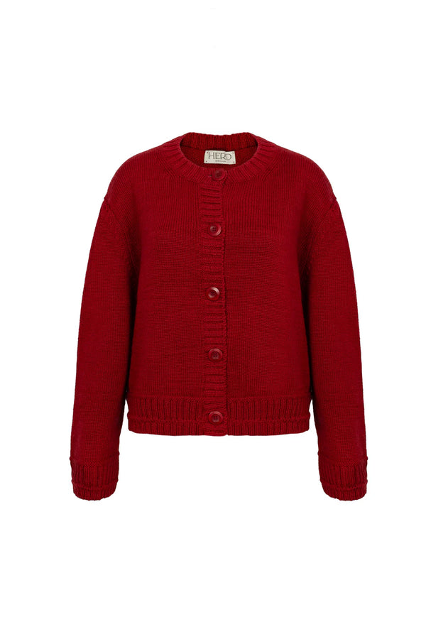 HERD BRAMPTON CARDIGAN IN JAM