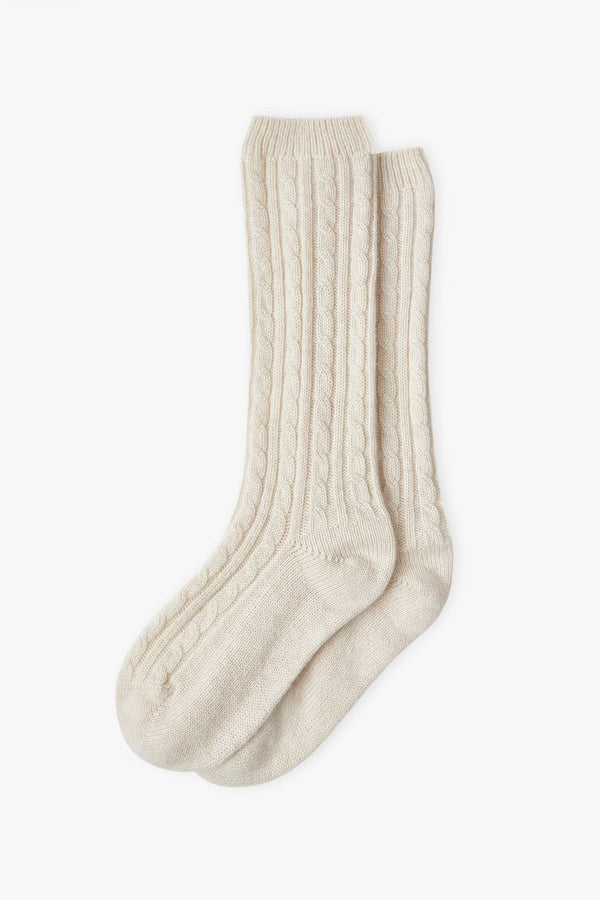 BRORA BED SOCKS IN SWAN