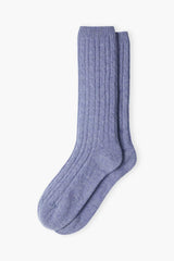 BRORA BED SOCKS IN IRIS